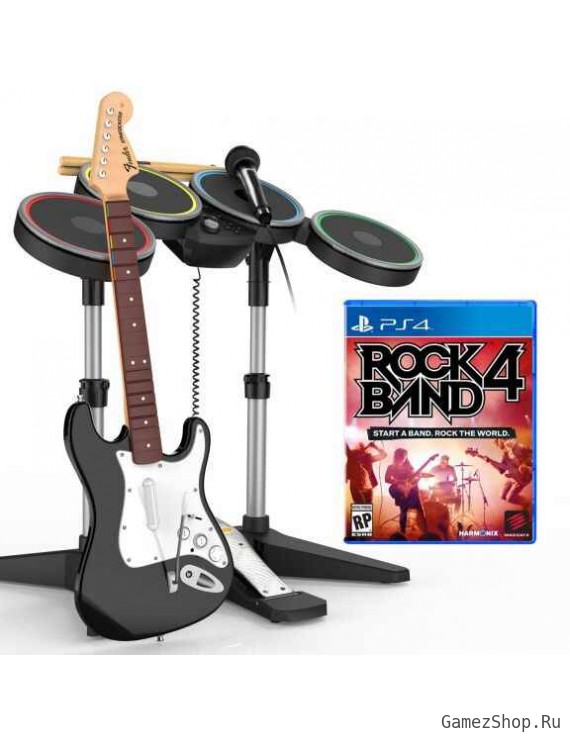 Rock Band 4 Band in a Box Bundle (Игра + Гитара + Барабаны + Микрофон) 